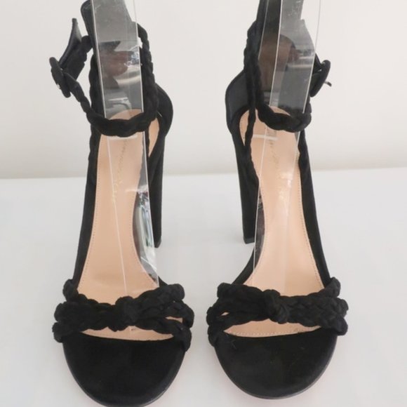 Gianvito Rossi Sandals Liya Black Braided Suede - Picture 2 of 8